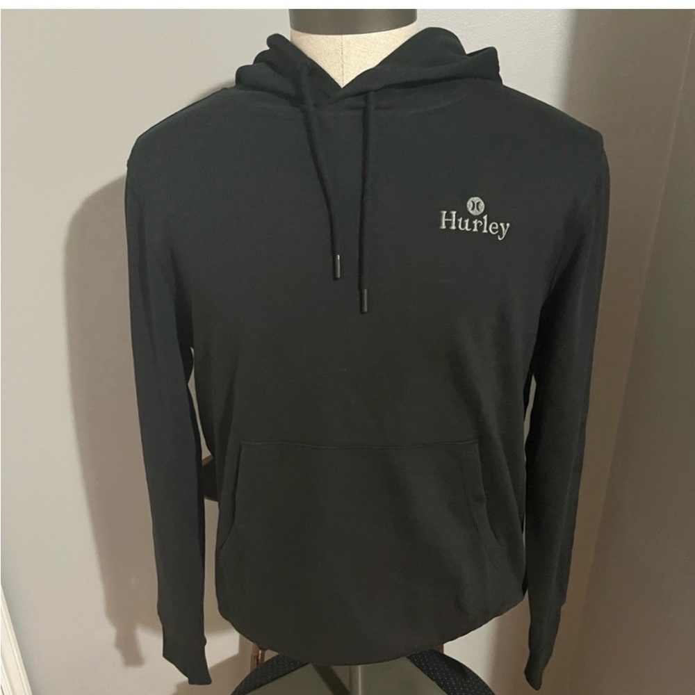 Hurley Black Hoodie with White Logo